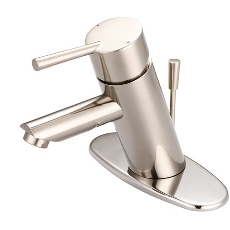 OLYMPIA Single Handle Bathroom Faucet in PVD Brushed Nickel L-6052-WD-BN